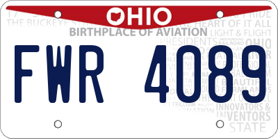 OH license plate FWR4089