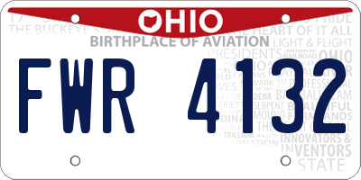 OH license plate FWR4132