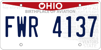 OH license plate FWR4137