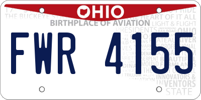 OH license plate FWR4155
