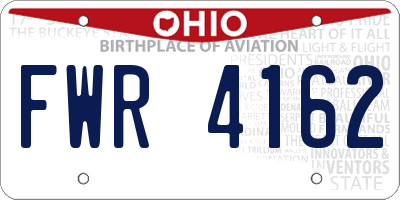 OH license plate FWR4162