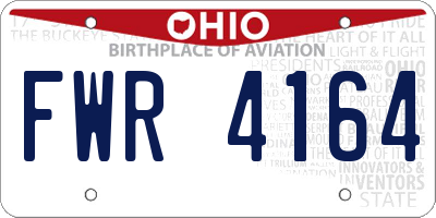 OH license plate FWR4164