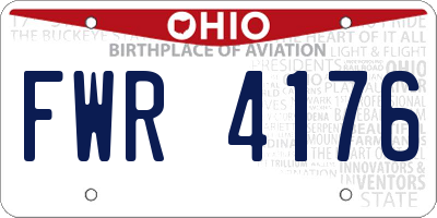 OH license plate FWR4176