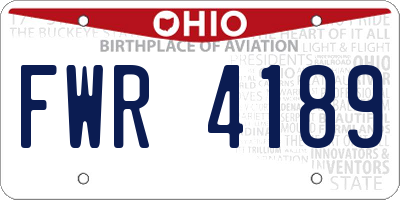 OH license plate FWR4189