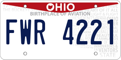 OH license plate FWR4221