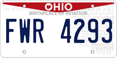 OH license plate FWR4293