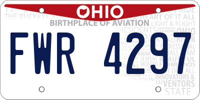OH license plate FWR4297