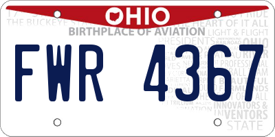 OH license plate FWR4367