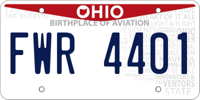 OH license plate FWR4401