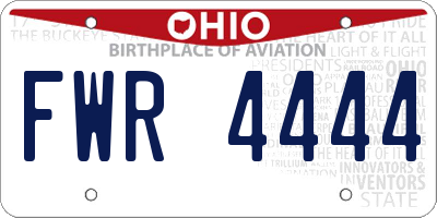 OH license plate FWR4444