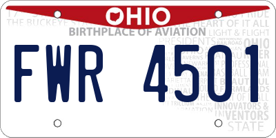 OH license plate FWR4501