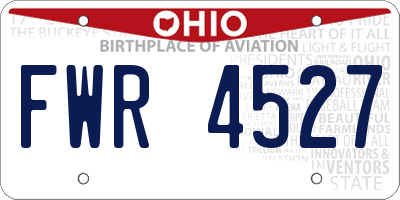 OH license plate FWR4527