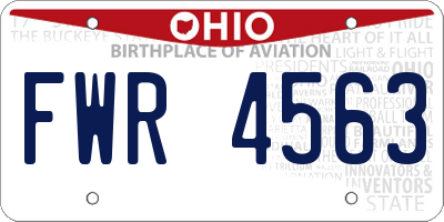 OH license plate FWR4563