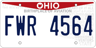OH license plate FWR4564