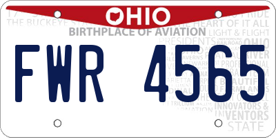 OH license plate FWR4565