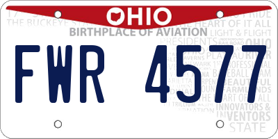 OH license plate FWR4577
