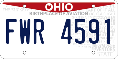 OH license plate FWR4591