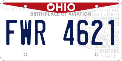 OH license plate FWR4621