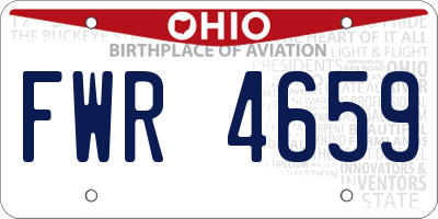 OH license plate FWR4659