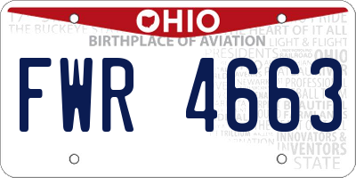 OH license plate FWR4663