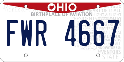 OH license plate FWR4667