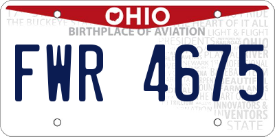 OH license plate FWR4675