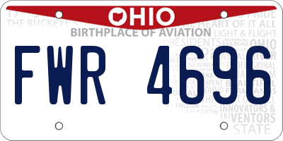 OH license plate FWR4696