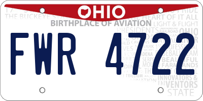 OH license plate FWR4722