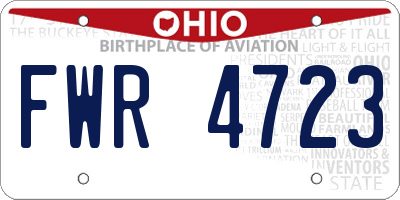 OH license plate FWR4723