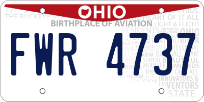 OH license plate FWR4737