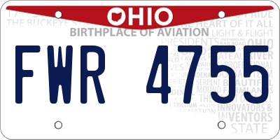 OH license plate FWR4755