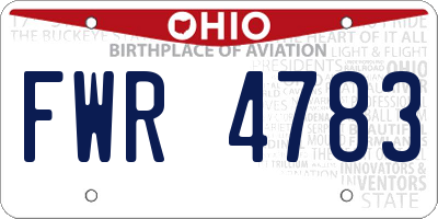 OH license plate FWR4783