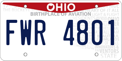 OH license plate FWR4801
