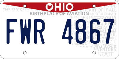 OH license plate FWR4867