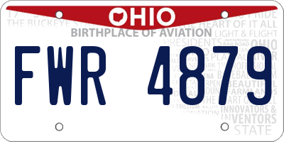 OH license plate FWR4879