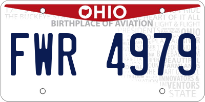 OH license plate FWR4979