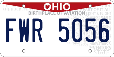 OH license plate FWR5056