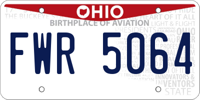OH license plate FWR5064