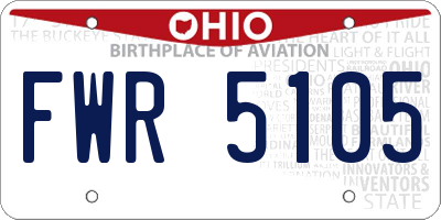 OH license plate FWR5105
