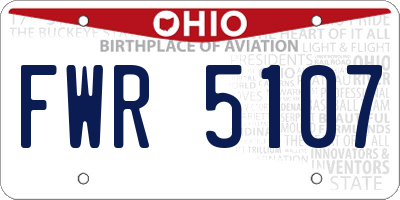 OH license plate FWR5107
