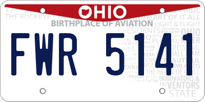OH license plate FWR5141