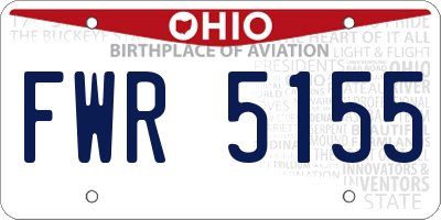 OH license plate FWR5155