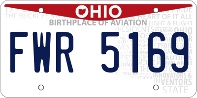 OH license plate FWR5169