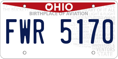 OH license plate FWR5170