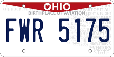 OH license plate FWR5175