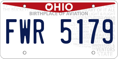 OH license plate FWR5179