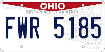 OH license plate FWR5185