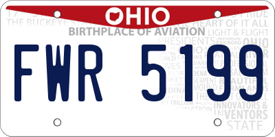 OH license plate FWR5199