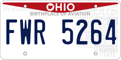 OH license plate FWR5264