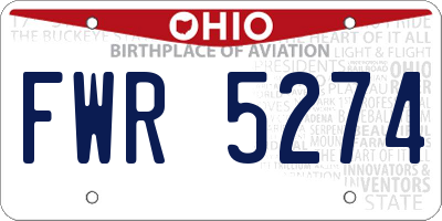 OH license plate FWR5274